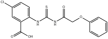 5-CHLORO-2-[[[(PHENOXYACETYL)AMINO]THIOXOMETHYL]AMINO]-BENZOIC ACID Structure