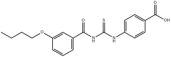 4-[[[(3-BUTOXYBENZOYL)AMINO]THIOXOMETHYL]AMINO]-BENZOIC ACID Structure