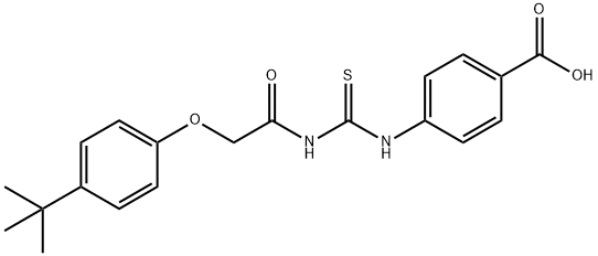 4-[[[[[4-(1,1-DIMETHYLETHYL)PHENOXY]ACETYL]AMINO]THIOXOMETHYL]AMINO]-BENZOIC ACID Structure