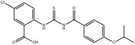 5-클로로-2-[[[[4-(1-메틸에톡시)벤조일]아미노]티옥소메틸]아미노]-벤조산 구조식 이미지