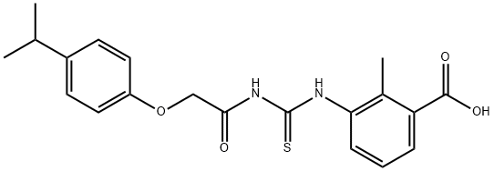 2-METHYL-3-[[[[[4-(1-METHYLETHYL)PHENOXY]ACETYL]AMINO]THIOXOMETHYL]AMINO]-BENZOIC ACID Structure