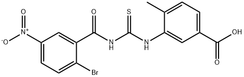 3-[[[(2-BROMO-5-NITROBENZOYL)아미노]티옥소메틸]아미노]-4-메틸-벤조산 구조식 이미지