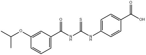 4-[[[[3-(1-METHYLETHOXY)BENZOYL]AMINO]THIOXOMETHYL]AMINO]-BENZOIC ACID 구조식 이미지