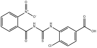 4-CHLORO-3-[[[(2-NITROBENZOYL)AMINO]THIOXOMETHYL]AMINO]-BENZOIC ACID Structure