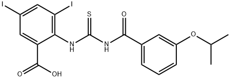 3,5-DIIODO-2-[[[[3-(1-METHYLETHOXY)BENZOYL]AMINO]THIOXOMETHYL]AMINO]-BENZOIC ACID Structure