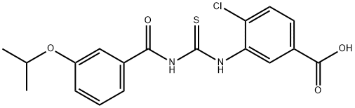 4-클로로-3-[[[[3-(1-메틸에톡시)벤조일]아미노]티옥소메틸]아미노]-벤조산 구조식 이미지