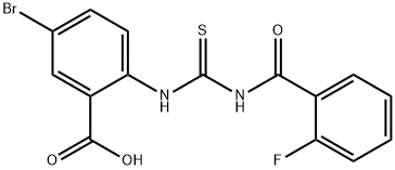 5-BROMO-2-[[[(2-FLUOROBENZOYL)AMINO]THIOXOMETHYL]AMINO]-BENZOIC ACID Structure