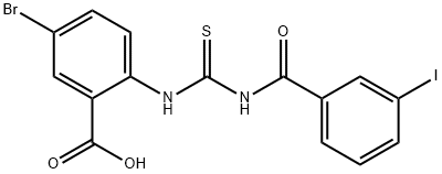 5-BROMO-2-[[[(3-IODOBENZOYL)AMINO]THIOXOMETHYL]AMINO]-BENZOIC ACID Structure