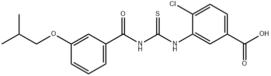 4-클로로-3-[[[[3-(2-METHYLPROPOXY)BENZOYL]AMINO]THIOXOMETHYL]AMINO]-BENZOICACID 구조식 이미지