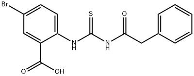 5-BROMO-2-[[[(PHENYLACETYL)AMINO]THIOXOMETHYL]AMINO]-BENZOIC ACID Structure
