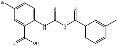 5-BROMO-2-[[[(3-METHYLBENZOYL)AMINO]THIOXOMETHYL]AMINO]-BENZOIC ACID Structure