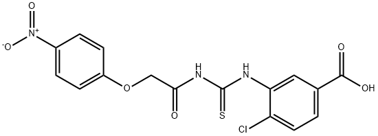 4-CHLORO-3-[[[[(4-NITROPHENOXY)ACETYL]AMINO]THIOXOMETHYL]AMINO]-BENZOIC ACID Structure