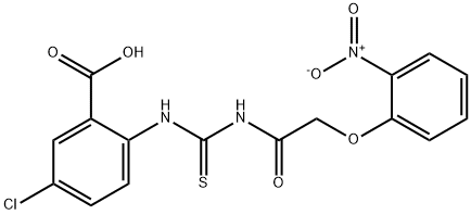 5-CHLORO-2-[[[[(2-NITROPHENOXY)ACETYL]AMINO]THIOXOMETHYL]AMINO]-BENZOIC ACID Structure
