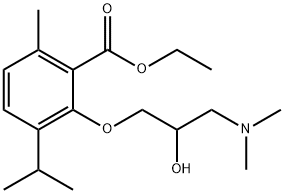 3-[2-하이드록시-3-(디메틸아미노)프로폭시]-p-사이멘-2-카르복실산에틸에스테르 구조식 이미지