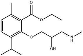 3-[2-히드록시-3-(메틸아미노)프로폭시]-p-시멘-2-카르복실산에틸에스테르 구조식 이미지