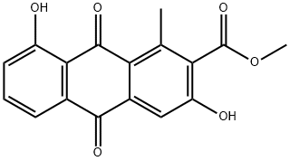 1-메틸-3,8-디히드록시-9,10-디히드로-9,10-디옥소안트라센-2-카르복실산메틸에스테르 구조식 이미지