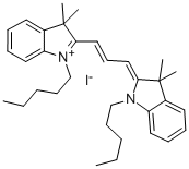 1,1'-DIPENTYL-3,3,3',3'-TETRAMETHYLINDOCARBOCYANINE IODIDE Structure