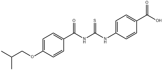 4-[[[[4-(2-METHYLPROPOXY)BENZOYL]AMINO]THIOXOMETHYL]AMINO]-BENZOIC ACID Structure