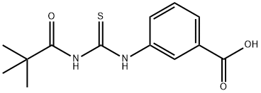 3-[[[(2,2-DIMETHYL-1-OXOPROPYL)AMINO]THIOXOMETHYL]AMINO]-BENZOIC ACID Structure