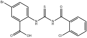 5-BROMO-2-[[[(2-CHLOROBENZOYL)AMINO]THIOXOMETHYL]AMINO]-BENZOIC ACID Structure