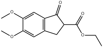 Ethyl 2,3-dihydro-5,6-dimethoxy-1-oxo-1H-indene-2-carboxylate 구조식 이미지