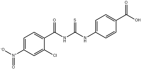 4-[[[(2-CHLORO-4-NITROBENZOYL)AMINO]THIOXOMETHYL]AMINO]-BENZOIC ACID Structure