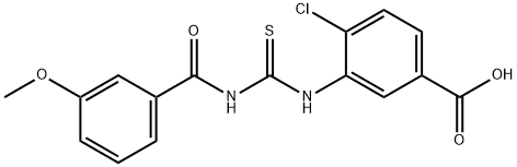 4-CHLORO-3-[[[(3-METHOXYBENZOYL)AMINO]THIOXOMETHYL]AMINO]-BENZOIC ACID Structure