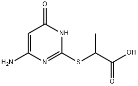 2-[(6-AMINO-4-OXO-1,4-DIHYDROPYRIMIDIN-2-YL)THIO]PROPANOIC ACID 구조식 이미지