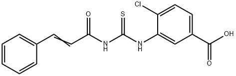 4-CHLORO-3-[[[(1-OXO-3-PHENYL-2-PROPENYL)AMINO]THIOXOMETHYL]AMINO]-BENZOIC ACID Structure