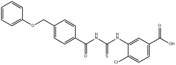 4-클로로-3-[[[[4-(PHENOXYMETHYL)BENZOYL]AMINO]THIOXOMETHYL]AMINO]-BENZOICACID 구조식 이미지