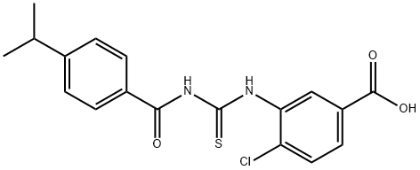 4-CHLORO-3-[[[[4-(1-METHYLETHYL)BENZOYL]AMINO]THIOXOMETHYL]AMINO]-BENZOIC ACID Structure