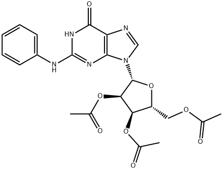 N-Phenyl-guanosine 2',3',5'-Triacetate Structure