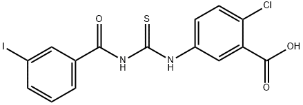 2-클로로-5-[[[(3-IODOBENZOYL)AMINO]THIOXOMETHYL]AMINO]-BENZOICACID 구조식 이미지