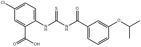 5-CHLORO-2-[[[[3-(1-METHYLETHOXY)BENZOYL]AMINO]THIOXOMETHYL]AMINO]-BENZOIC ACID Structure
