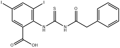 3,5-DIIODO-2-[[[(PHENYLACETYL)AMINO]THIOXOMETHYL]AMINO]-BENZOIC ACID Structure