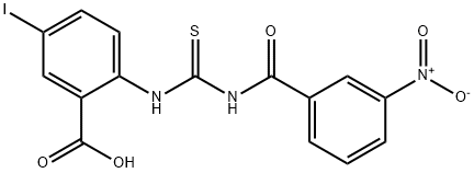5-IODO-2-[[[(3-NITROBENZOYL)AMINO]THIOXOMETHYL]AMINO]-BENZOIC ACID Structure
