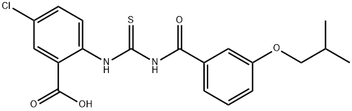 5-CHLORO-2-[[[[3-(2-METHYLPROPOXY)BENZOYL]AMINO]THIOXOMETHYL]AMINO]-BENZOIC ACID Structure