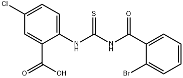 2-[[[(2-BROMOBENZOYL)AMINO]THIOXOMETHYL]AMINO]-5-CHLORO-BENZOIC ACID Structure