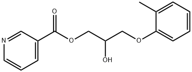 3-Pyridinecarboxylic acid 2-hydroxy-3-(2-methylphenoxy)propyl ester Structure