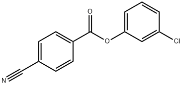 4-Cyanobenzoic acid 3-chlorophenyl ester Structure