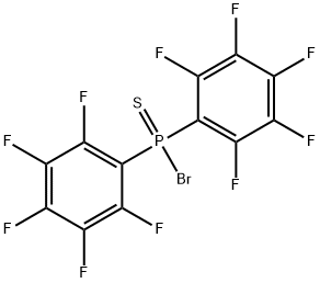 비스(펜타플루오로페닐)브로모포스핀설파이드 구조식 이미지