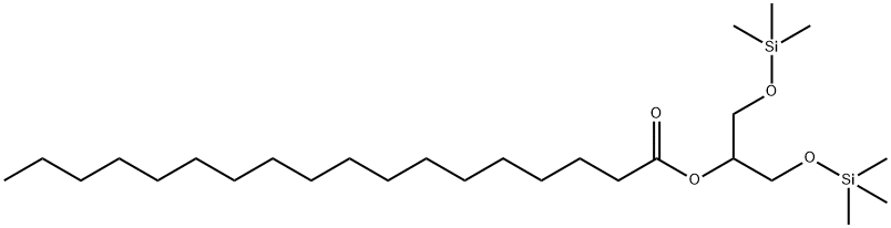 Octadecanoic acid 2-trimethylsilyloxy-1-[(trimethylsilyloxy)methyl]ethyl ester Structure