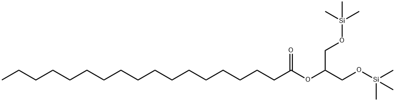 옥타데칸산2-트리메틸실릴옥시-1-[(트리메틸실릴옥시)메틸]에틸에스테르 구조식 이미지