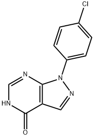 1-(4-CHLOROPHENYL)-1H-PYRAZOLO[3,4-D]PYRIMIDIN-4-OL 구조식 이미지