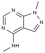 N,1-DiMethyl-1H-pyrazolo[3,4-d]pyriMidin-4-aMine Structure