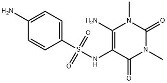 4-Amino-N-(6-amino-1,2,3,4-tetrahydro-1,3-dimethyl-2,4-dioxopyrimidin-5-yl)benzenesulfonamide 구조식 이미지