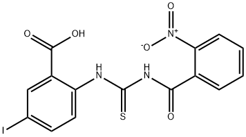 5-IODO-2-[[[(2-NITROBENZOYL)AMINO]THIOXOMETHYL]AMINO]-BENZOIC ACID Structure