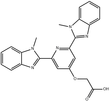 2, 6-bis(1-methylbenzimidazol-2-yl)-4-oxyacetic acid pyridine Structure