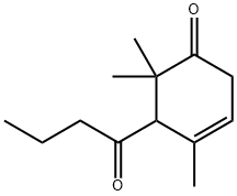 4,6,6-Trimethyl-5-(1-oxobutyl)-3-cyclohexen-1-one Structure