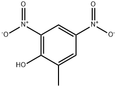 2-메틸-4,6-디니트로페놀 구조식 이미지